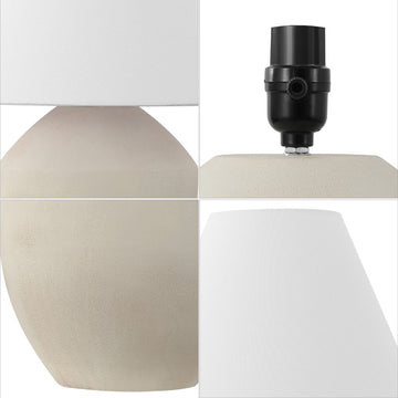 Ralf 20.5" Minimalist Scandinavian Resin/Iron LED Table Lamp - JONATHAN Y